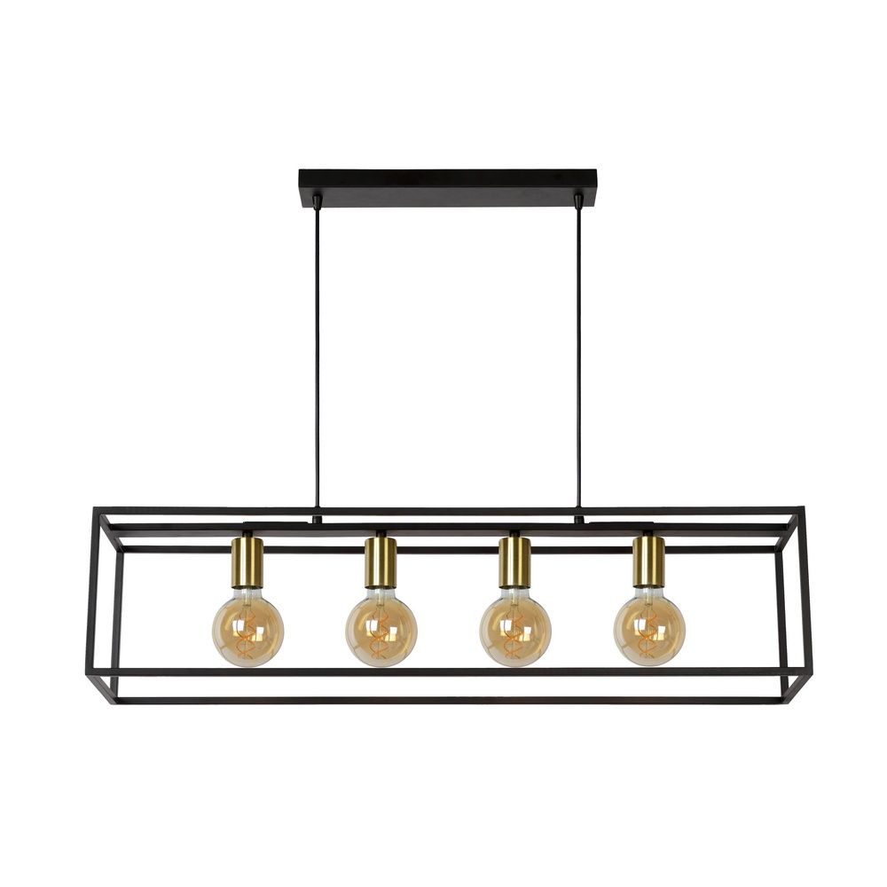Lucide HanglampRuben 4-lichts zwart - 00424/04/30